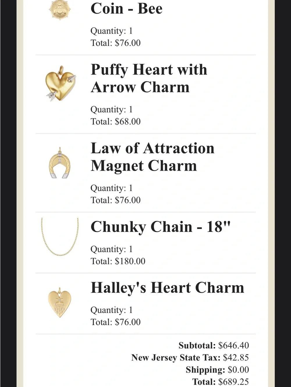 HART Gold Charm Statement Necklace with Pearl Accent - Women Jewelry